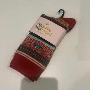 Vivienne Westwood Red Patterned Socks